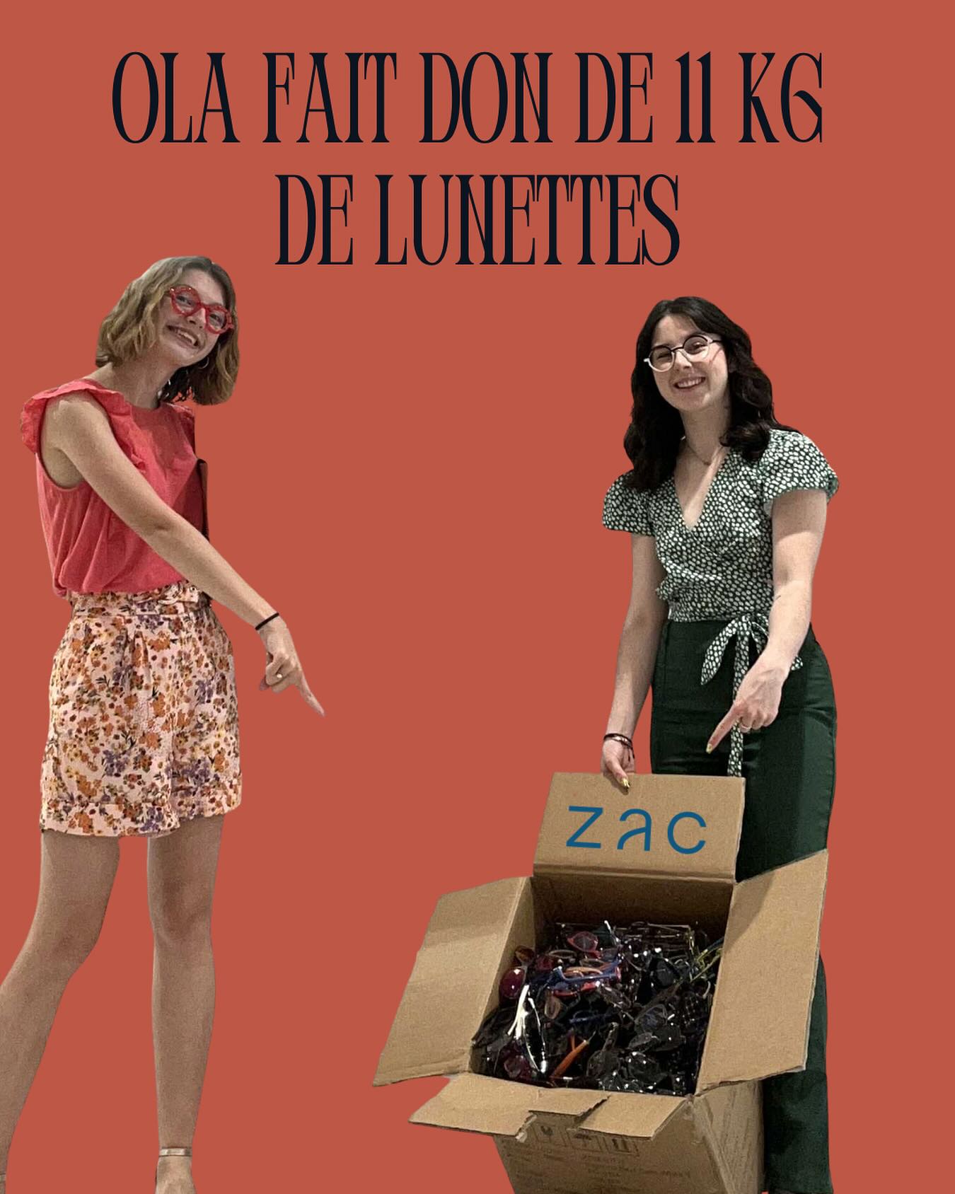 🤩 Merci à vous !
Grâce à vos dons, on a pu remettre 11 kg de lunettes à @lunettesdezac pour leur donner une deuxième vie 🙌
Chez OLA, on adore donner une seconde vie aux lunettes ♻️ et continuer à agir pour la planète 🌍✨
👉 On récolte toujours vos anciennes lunettes en magasin, alors pensez à les déposer quand vous en avez au fond d’un tiroir 😉
Encore merci à toutes et tous 💛
#OLAOpticien #LesLunettesDeZac #SecondeVie #Ecologie