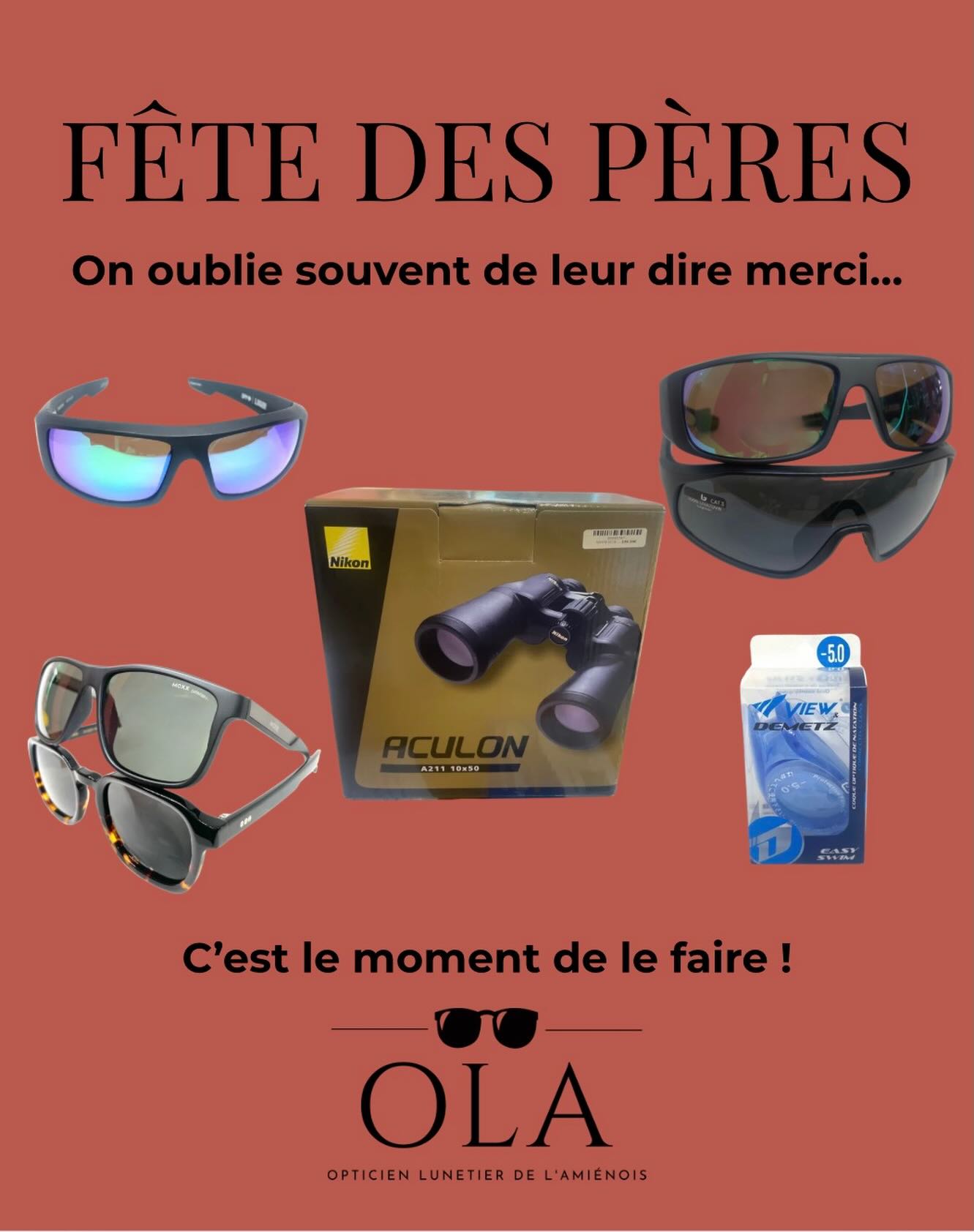 On pense rarement à leurs yeux… Et pourtant, ils ont toujours veillé sur nous 👀

Et si cette année, vous trouviez LE cadeau parfait pour la Fête des Pères ? 🎁

Chez OLA, on a plein d’idées cadeaux pour faire plaisir à tous les papas 😎

🕶️ Des lunettes de soleil stylées pour l’été
🌦️ Des stations météo pour les curieux
🔭 Des paires de jumelles pour les aventuriers
🏃‍♂️ Et même des lunettes de sport à la vue : course, piscine, plongée… pour allier performance et confort !

Passez en magasin pour découvrir toutes nos idées cadeaux et trouver celle qui lui correspond parfaitement 💛
#fetedesperes #papa #ola #amiens #opticien